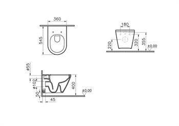 Vitra Integra Round Rim-ex Kanalsız Asma Klozet, 7041B083-0075  (sadece istanbul teslimat için uygundur )