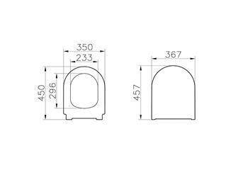 Vitra Integra Round Yavaş Kapanır Klozet Kapağı, Metal Menteşeli, Kolay Sökülebilir, Mat Beyaz, 131-001R009
