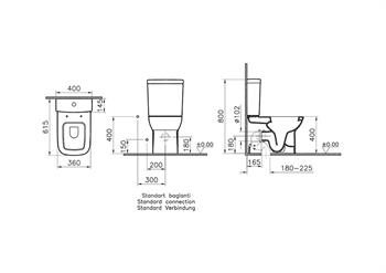 VitrA Klozet, Duvara Tam Dayalı, S20, 5512L003-0092  (sadece istanbul teslimat için uygundur )