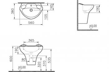 Vitra Lavabo, Arkitekt, Kurbağa, Yeşil, 6037B032-0001  (sadece istanbul teslimat için uygundur )