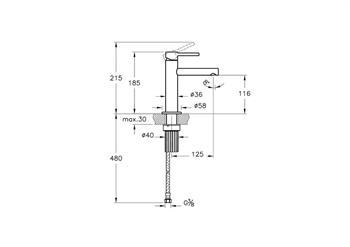 Vitra Lavabo Bataryası, Origin, A42556