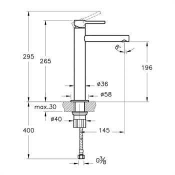 Vitra Lavabo Bataryası, Origin, Yüksek Tip, Soft Bakır, A4255729