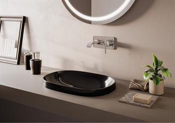 Vitra Lavabo, Frame, Tezgah Üstü, Oval, 56 cm, Siyah, 5652B470-0016  (sadece istanbul teslimat için uygundur )