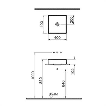 Vitra Lavabo, Memoria, Çanak, 40 cm, M58000004000