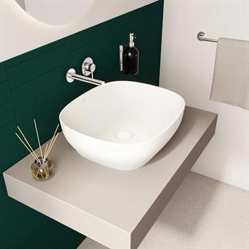 Vitra Lavabo, Outline, Kare, Çanak, 48 cm, Mat Beyaz, 5994B401-0016