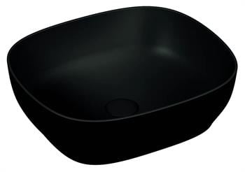 Vitra Lavabo, Outline, Kare, Çanak, 48 cm, Mat Siyah, 5994B483-0016  (sadece istanbul teslimat için uygundur )