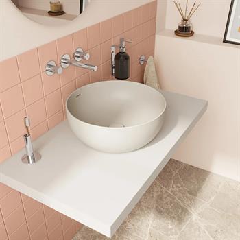 Vitra Lavabo, Outline, Yuvarlak, Çanak, 40 cm, Mat Bej, 5992B420-0016