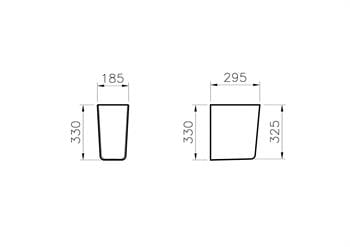 Vitra Lavabo, S20, Yarım Ayak, 5281L003-7201