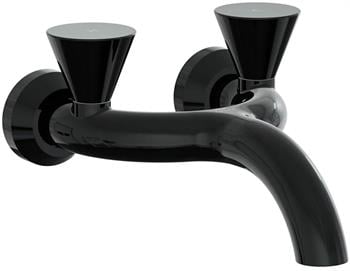 Vitra Liquid Duvardan Lavabo Bataryası, Parlak Siyah, A4274839 