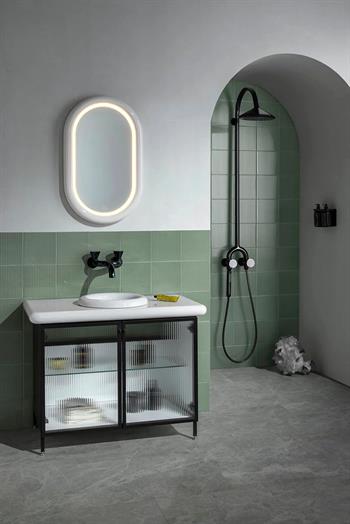 Vitra Liquid Duvardan Lavabo Bataryası, Parlak Siyah, A4274839 