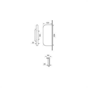Vitra Liquid Seramik Raf, 40 Cm 7307B403-0155