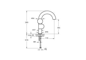 Vitra Liquid Sol El Lavabo Bataryası, Parlak Siyah, A4275539 