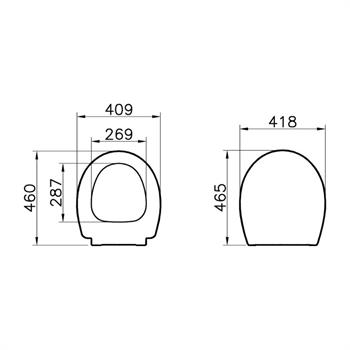 Vitra Memoria Klozet Kapağı Beyaz, Yavaş Kapanır, Kolay Sökülebilir, 106-003R009