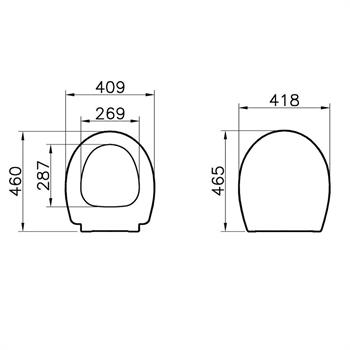 Vitra Memoria Klozet Kapağı, Mat Siyah, Yavaş Kapanır, Kolay Sökülebilir, 106-083R009