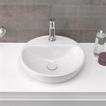 Vitra Metropole Armatür Bantlı Yuvarlak Çanak Lavabo, 45 cm, 5941B003-0001