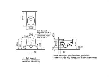 Vitra Metropole Asma Klozet-Beyaz, 5676T003-0559