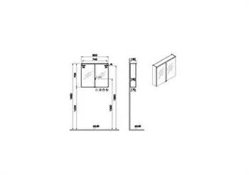 Vitra Metropole Edge Dolaplı Ayna, 80 Cm, Ceviz 67165