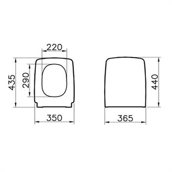 Vitra Metropole Klozet Kapağı, Yavaş Kapanır, 90-003R009