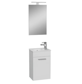 Vitra Mia Kapaklı Lavabo Dolabı - Düz Ayna Seti 40cm, Parlak Beyaz 69576