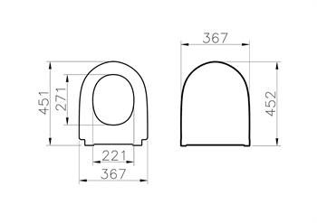 Vitra Nest QuantumFlush Slim Klozet Kapağı, Yavaş Kapanır, 220-003R009
