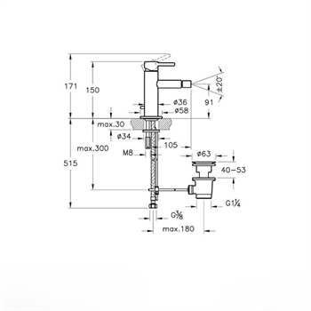 Vitra Origin Bide Bataryası, Sifon Kumandalı A42559
