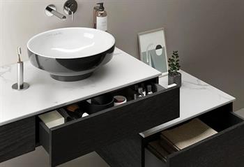 Vitra Origin Çekmeceli Orta Ünite, 60 cm, Hareli Siyah Meşe, 65698 