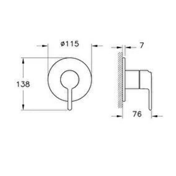 Vitra Origin Classic Ankastre Duş Bataryası (Sıva Üstü Grubu) Mat Siyah A4289636