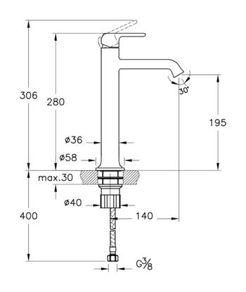 Vitra Origin Classic Çanak Lavabo Bataryası A42882