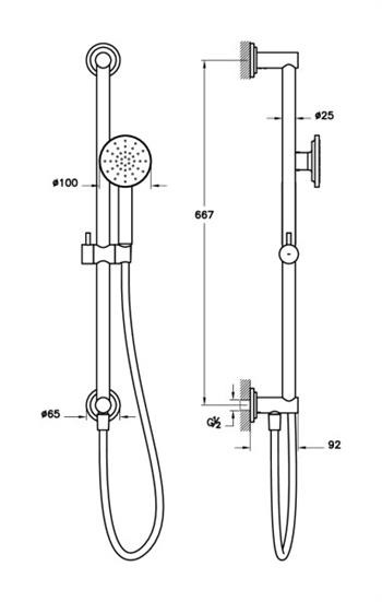 Vitra Origin Classic Sürgülü El Duşu Takımı A4579636