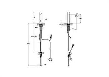 Vitra Origin Fotoselli Lavabo Bataryası (Tek Su Girişli, Elektrikli) A47215