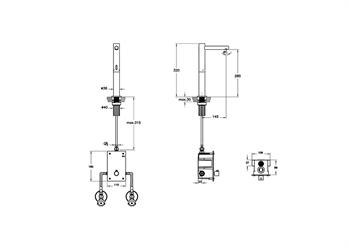 Vitra Origin Fotoselli Tezgah Üstü Lavabo Bataryası (Çift Su girişli, Pilli) A47222 