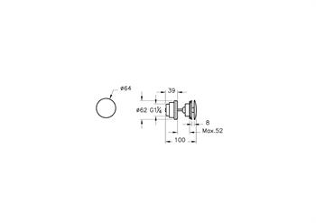 Vitra Origin Lavabo Yuvarlak Süzgeci (Universal-Sabit), Mat Siyah A4514836WTC