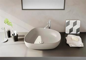 Vitra Outline Asimetrik Çanak Lavabo, 56 cm, Mat Bej, 5991B420-0016