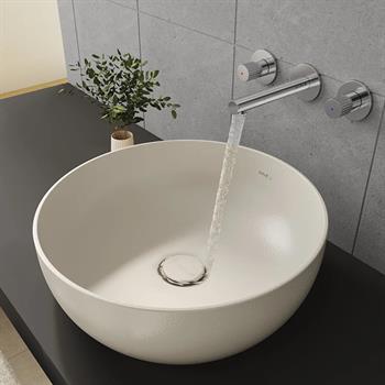 Vitra Outline Recycled Yuvarlak Çanak Lavabo, 41 cm, Mat Bej, 7992B066-0016