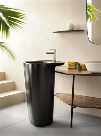 Vitra Plural Monoblok Lavabo, 50 cm, Mat Siyah, 7814B483-0041