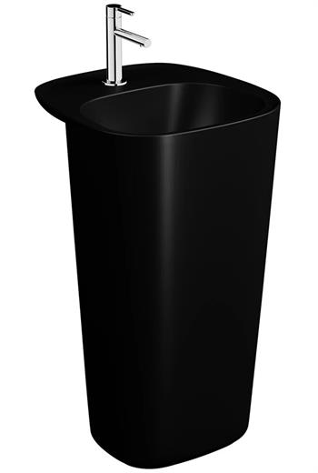 Vitra Plural Monoblok Lavabo, 50 cm, Mat Siyah, 7814B483-0041