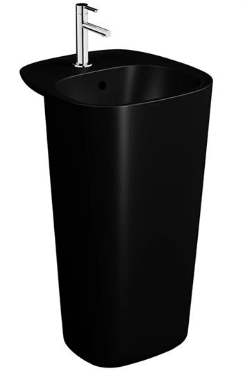 Vitra Plural Monoblok Lavabo, 50 cm, Mat Siyah, 7814B483-0001