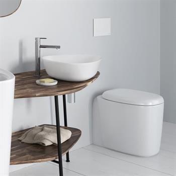 Vitra Plural Üçgen Alçak Çanak Lavabo, 47 cm, Mat Beyaz, 7812B401-0016