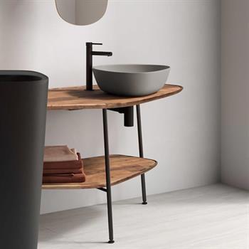 Vitra Plural Üçgen Alçak Çanak Lavabo, 47 cm, Mat Bej, 7812B420-0016