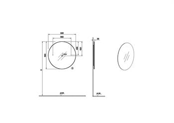 Vitra Prime Yuvarlak Ayna Aydınlatmalı Ve Sensörlü, 100 Cm 67043