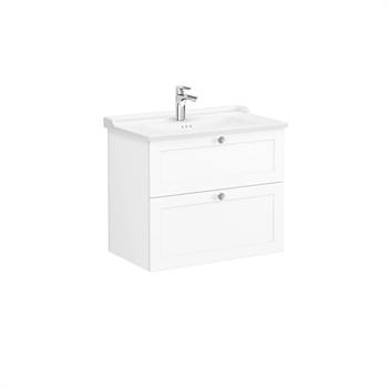Vitra Root Classic Çift Çekmeceli Lavabo Dolabı 80 Cm Mat Beyaz (Klasik Lavabo Dahil) 68869