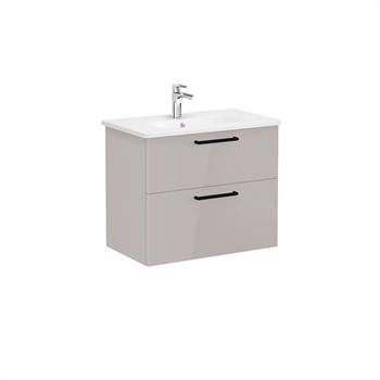 Vitra Root Flat İki Çekmeceli Lavabo Dolabı 80 Cm Parlak Sahra Beji (Yuvarlak Lavabo Dahil) 66309