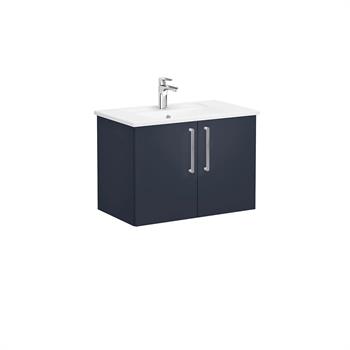 Vitra Root Flat Kapaklı Lavabo Dolabı 80 Cm Mat Lacivert (Köşeli Lavabo Dahil) 68150
