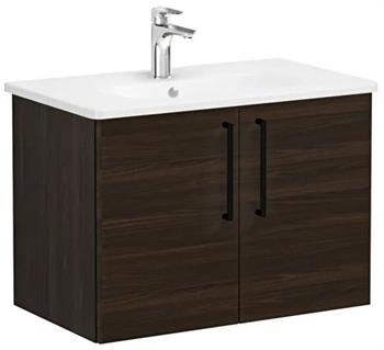 Vitra Root Flat Kapaklı Lavabo Dolabı, 80 cm, Ceviz (Yuvarlak Lavabo Dahil) 66385 