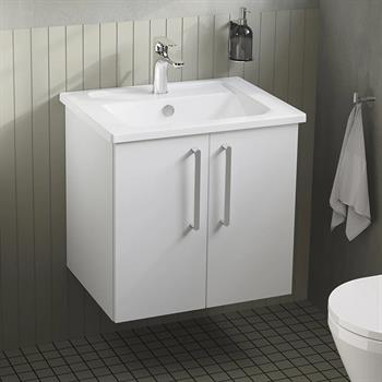 Vitra Root Flat Kapaklı Lavabo Dolabı 60 Cm Parlak Beyaz (Köşeli Lavabo Dahil) 66354