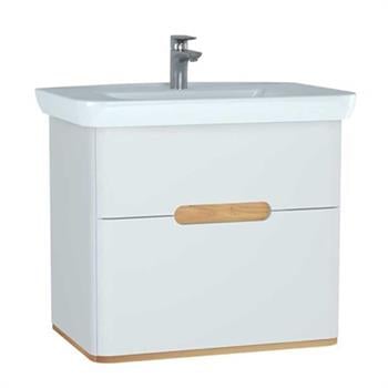 Vitra Sento Çift Çekmeceli Lavabo Dolabı, Ayaksız, 80 Cm, Mat Beyaz 60824