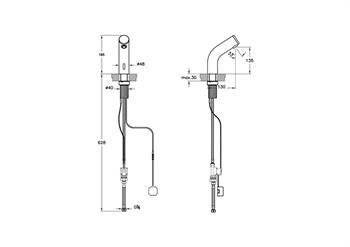 Vitra Sento Çocuk Fotoselli Lavabo Bataryası (Tek su girişli, Elektrikli), Krom-Yeşil, A47188