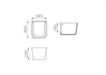 Vitra Sento Çocuk Lavabosu İçin Yarım Ayak, Mavi, 7354B021-0156