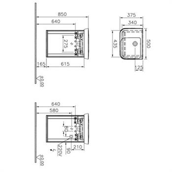 Vitra Sento Lavabo Dolabı, 50 Cm, Kapaklı, Mat Antrasit, Sol 60803