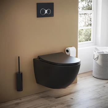 Vitra Sento Slim Klozet Kapağı, Yavaş Kapanır, Mat Siyah, 120-483-009